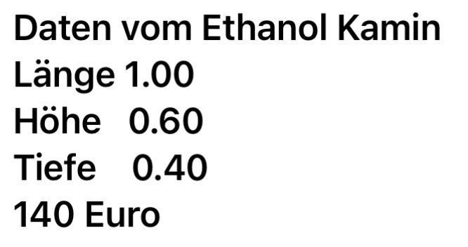 Ethanol Kamin in Giengen an der Brenz