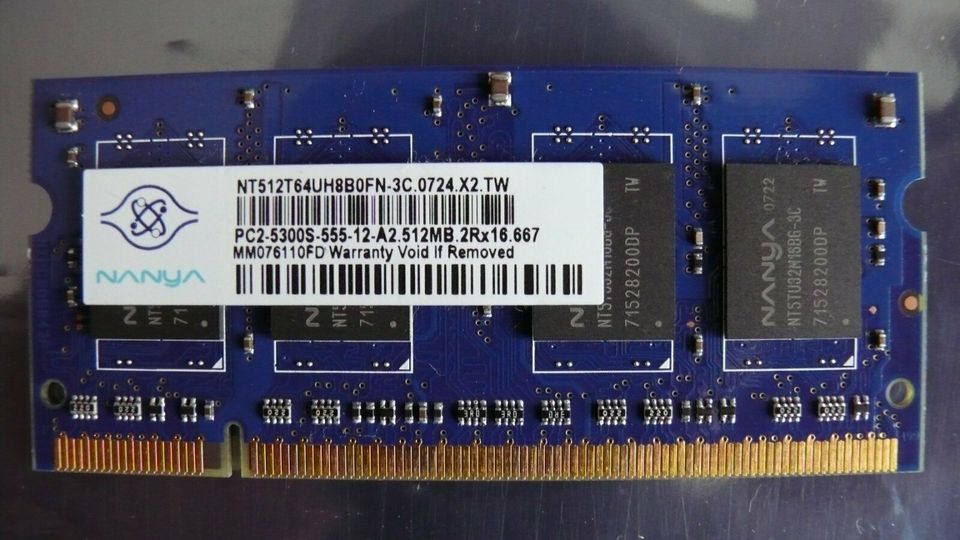 ⭐️ 512MB Arbeitsspeicher DDR2 RAM 667MHz PC5300 SODIMM in Neustadt