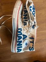 Converse  Mania Hi weiß/blau Größe 12 Hessen - Darmstadt Vorschau