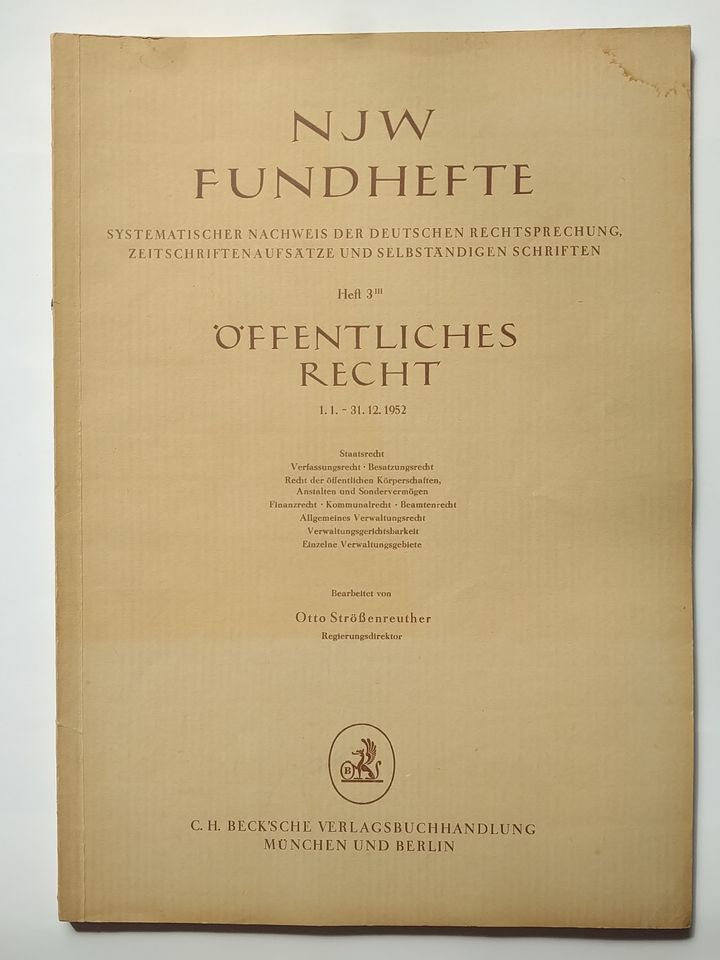 NJW-Wochenschrift gebund.1950-1961+ seltene NJW-Fundhefte ab 1945 in Berlin