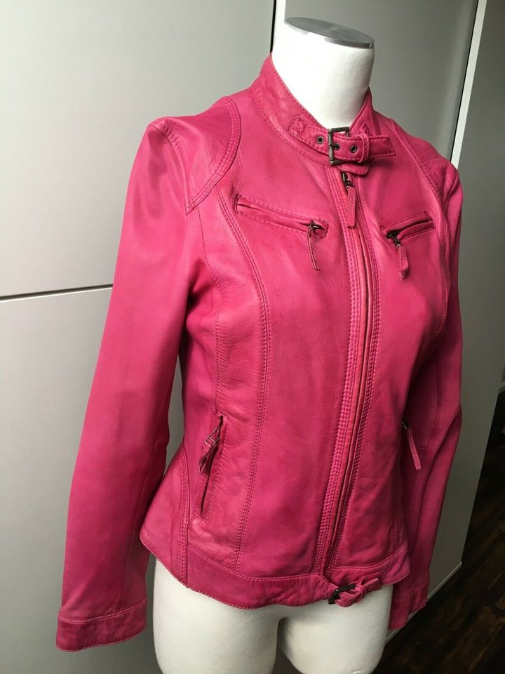 Oakwood Lederjacke Bikerjacke Damen Jacke Gr M Weinrot/Pink Neu in Schenefeld