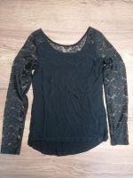 Langarmshirt Damen schwarz mit Spitzendetails, ca. Gr. S Baden-Württemberg - Walzbachtal Vorschau