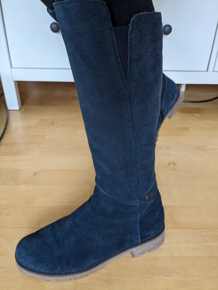 schicker Stiefel dünn gefüttert blau Däumling 37 36 38 wie NEU in Schwabmünchen