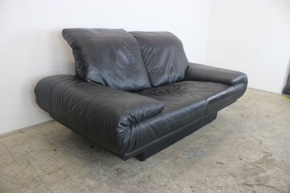 Rolf Benz Modell AK Schwarz Leder Zweisitzer Couch Sessel Vintage in Berlin