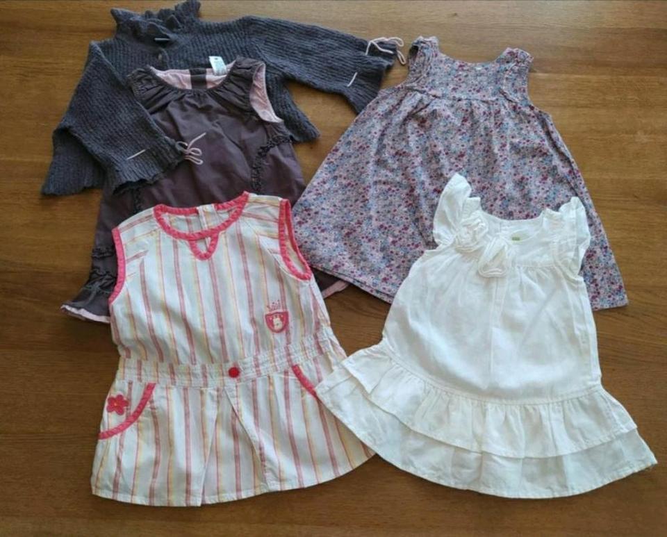 Sommer Kleid Tunika 74 Bolero lila Blümchen weiß Taufe Esprit in Wartenberg
