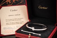 Cartier Armreif Armband Love Menotte Massiv Weißgold 19,5cm Nordrhein-Westfalen - Wegberg Vorschau