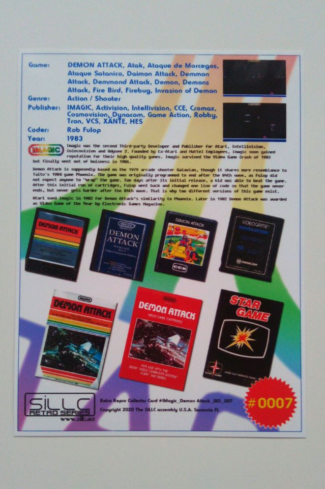 IMagic Spiel Demon Attack für Atari 2600,2600+,7800 + Box in Köln Vogelsang