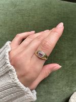 14K Goldring Rubin Diamanten Ring Hamburg-Nord - Hamburg Winterhude Vorschau