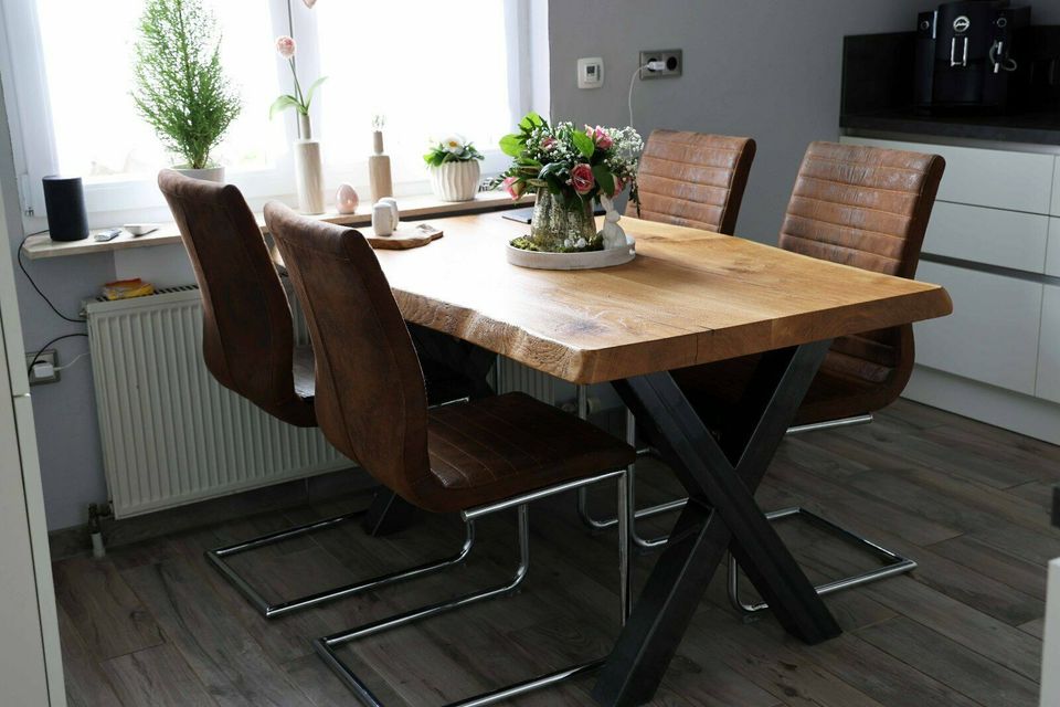 Massive rustikale Eichen-Tische, mit & ohne Baumkante, HANDMADE in Bispingen
