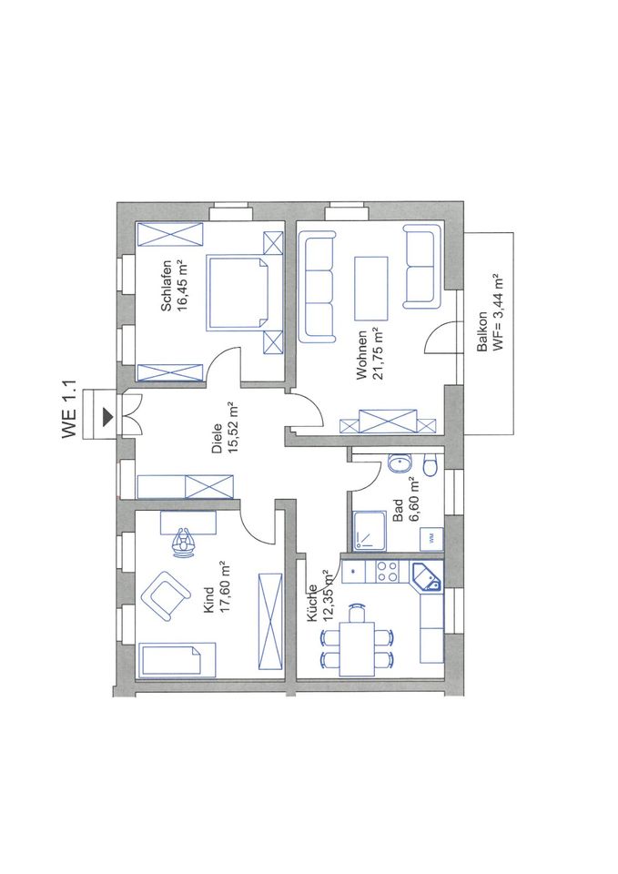 3-Raum-Wohnung in Nossen, barrierefrei in Nossen