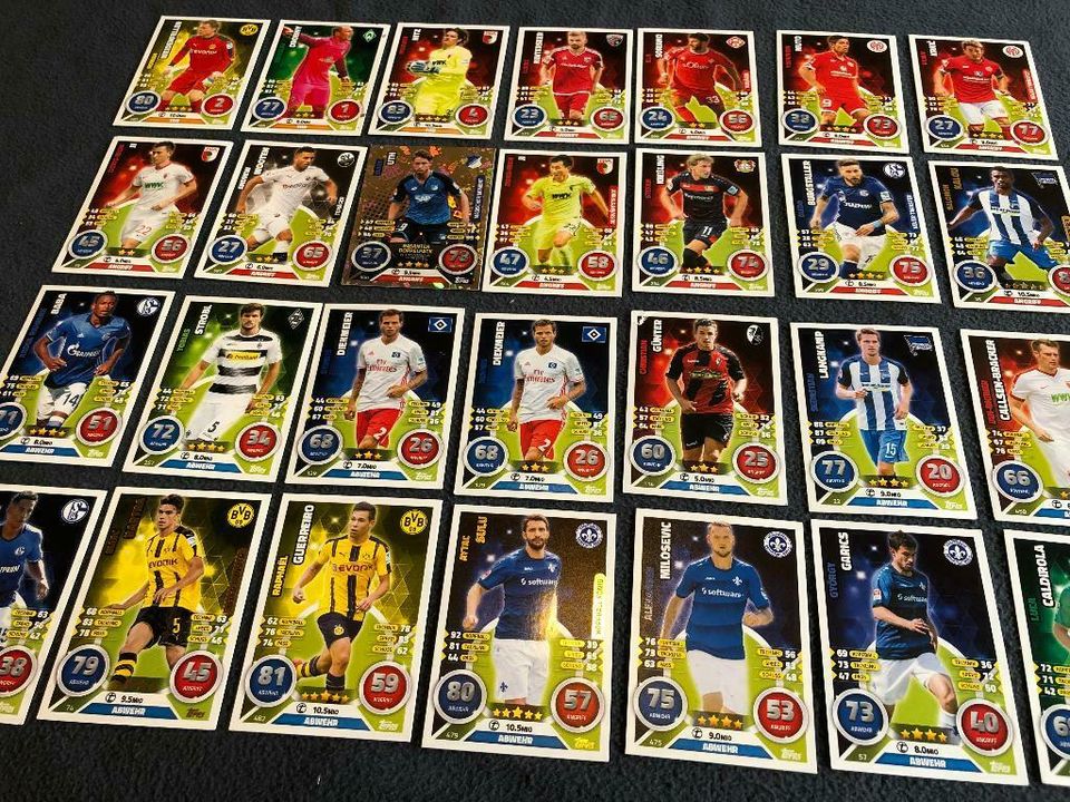 47x Topps Match Attax Bundesliga 2016-2017 Trading Cards (K) in Harsdorf