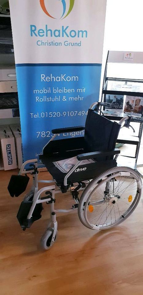 Neuware Rollstuhl Faltrollstuhl mit Trommelbremse Sb.46 cm in Stockach