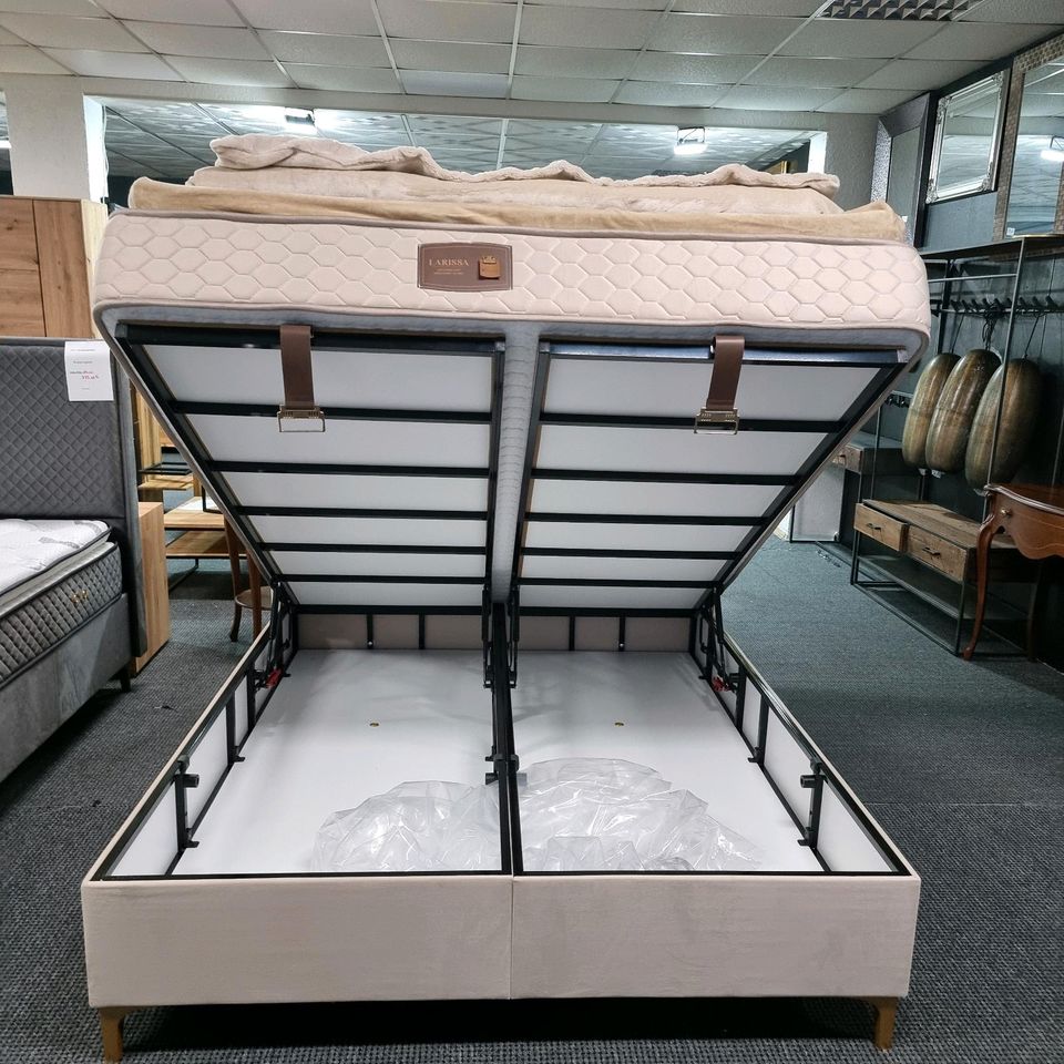 Boxspringbett 160x200 Bettkasten Matratze H4  bis 160kg  Neu Ware in Oberhausen