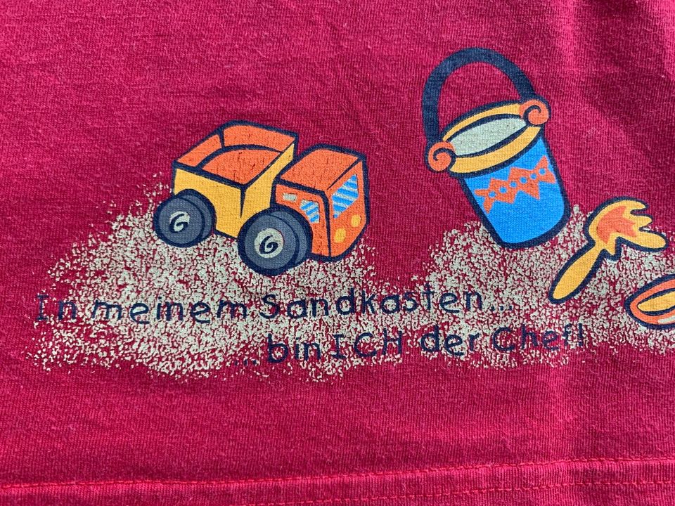 T-Shirt rot Topolino Größe 80 Sandkastenchef in Ravensburg