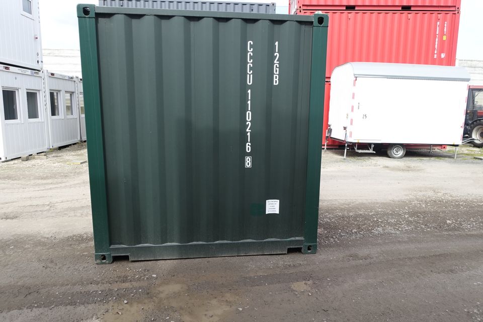 10 Fuß Lagercontainer, Seecontainer, Materialcontainer - RAL 6005 in Groß-Gerau