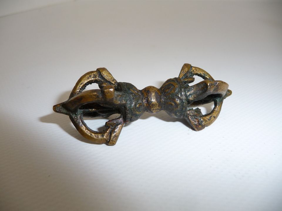 Vajra Kupfer / Dorje / Donnerkeil aus Nepal, L 6 cm - antik in Erlangen