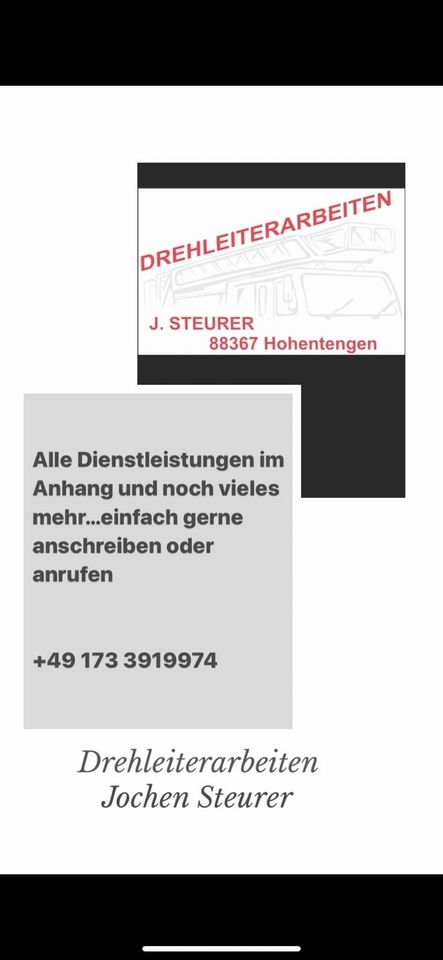 Baumfällungen/Höhenarbeiten/Drehleiterarbeiten in Hohentengen