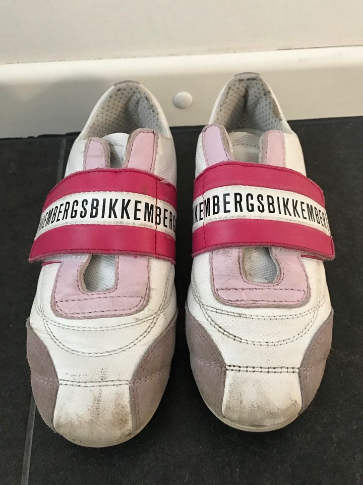Bikkembergs Sneaker Turnschuhe Gr.30/31 weiß rosa Klettverschluss in Altenholz