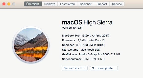 Apple MacBook Pro OVP (256 GB SSD + 1 TB HDD, 8 GB RAM, Intel i5) in München
