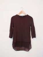 JOOP! Langarmshirt doppellagig Bluse Zwiebellook weinrot XS 34 Bayern - Münchberg Vorschau