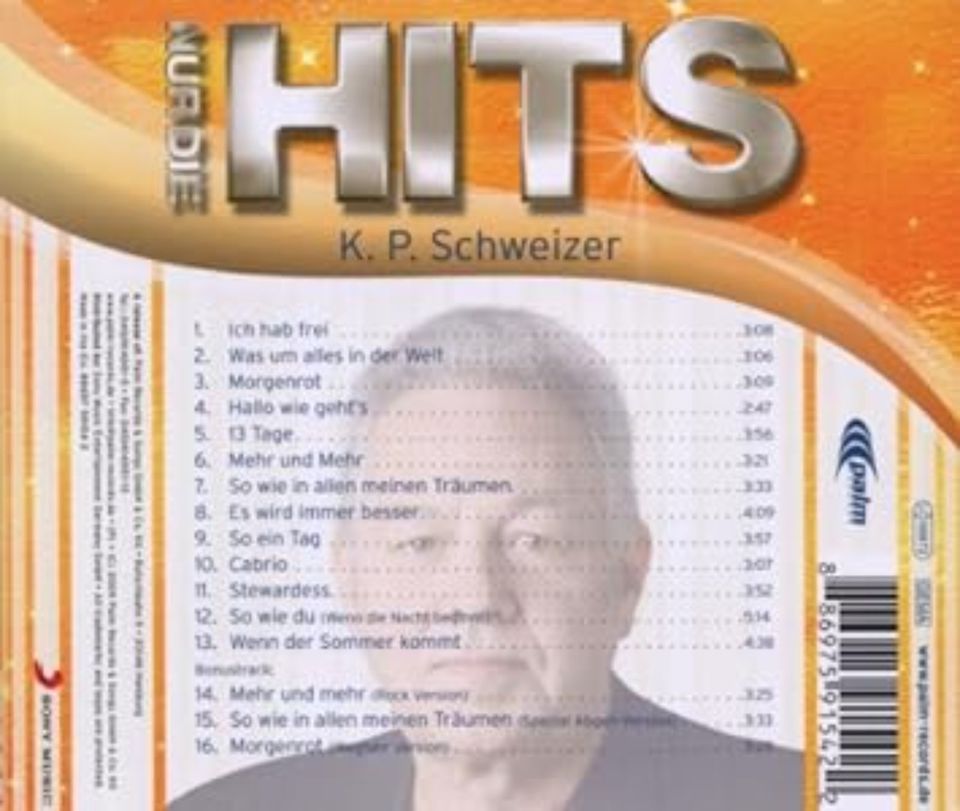 !!!!! SUCHE !!!!!: CD K. P. Schweizer "Nur die Hits" in Mainz