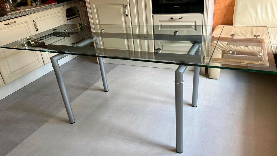 Glas-Esstisch - 140/200×80cm in Herne