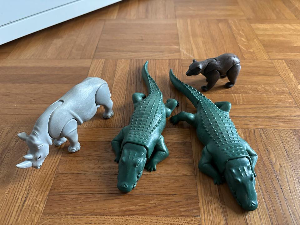 Playmobil Zootiere/ Krokodil/Nashorn/ Braun Bär Stück 3€ Tiere in Celle