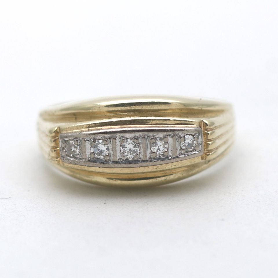 Ring Gold Diamant 0,15 Ct 585 14 Kt Bicolor Juweliero.de in Gelsenkirchen