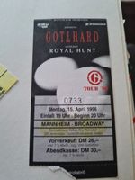 VINTAGE Ticket Konzertkarte GOTTHARD 1996 Royal Hunt Rheinland-Pfalz - Schifferstadt Vorschau