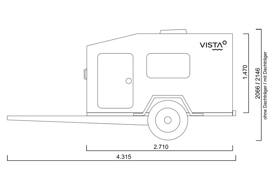 VISTA Camper - Teardrop Wohnwagen - Offroad - Mini Caravan in Großostheim