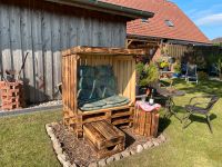 Rustikaler Strandkorb aus Holzkiste Garten Terrasse Hingucker Niedersachsen - Kirchwalsede Vorschau