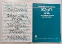 Musiknoten f. Querflöte: Dessau Grasmücken-Stücke, C. Bach Sonate Bayern - Karlstadt Vorschau