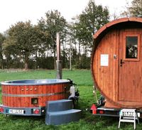 Hot tub, Fasssauna, Badezuber, mobiler Jacuzzi, Anhänger mieten! Nordrhein-Westfalen - Lübbecke  Vorschau