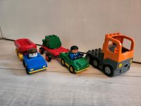 Lego Duplo Fuhrpark mit Laster Autos Anhänger Boot  Container Bayern - Bruckberg bei Landshut Vorschau