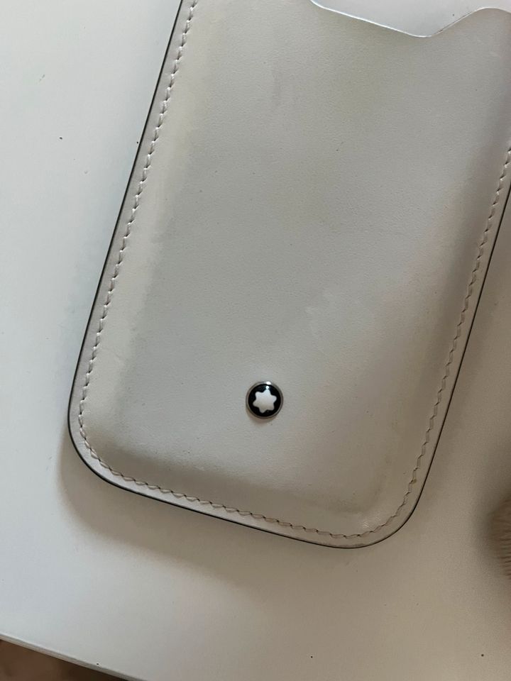 Montblanc weiße Handy Lederhülle 5s in Rosenheim