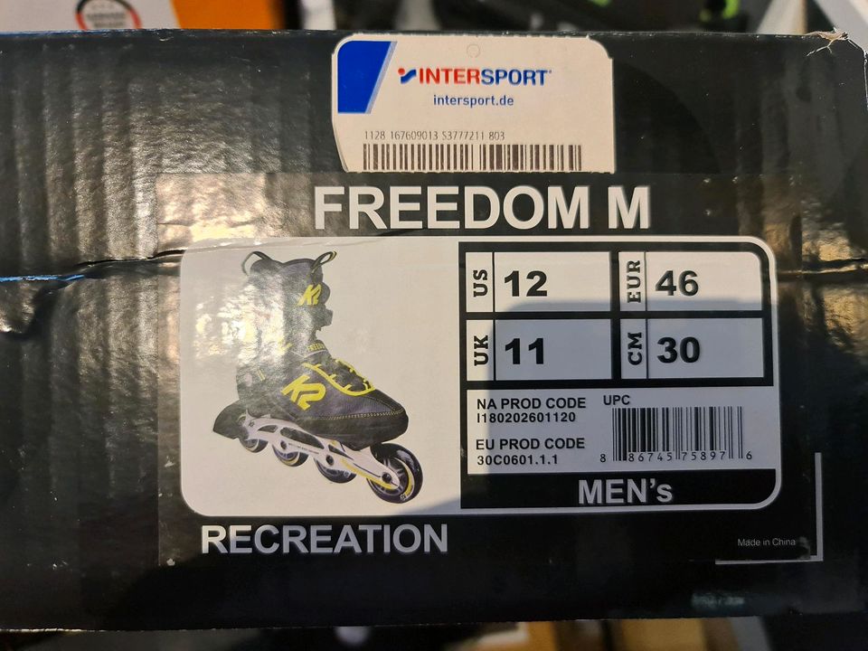 Neue K2 Inliner Freedom M, Größe: EUR46, UK11, US12' in Kempen