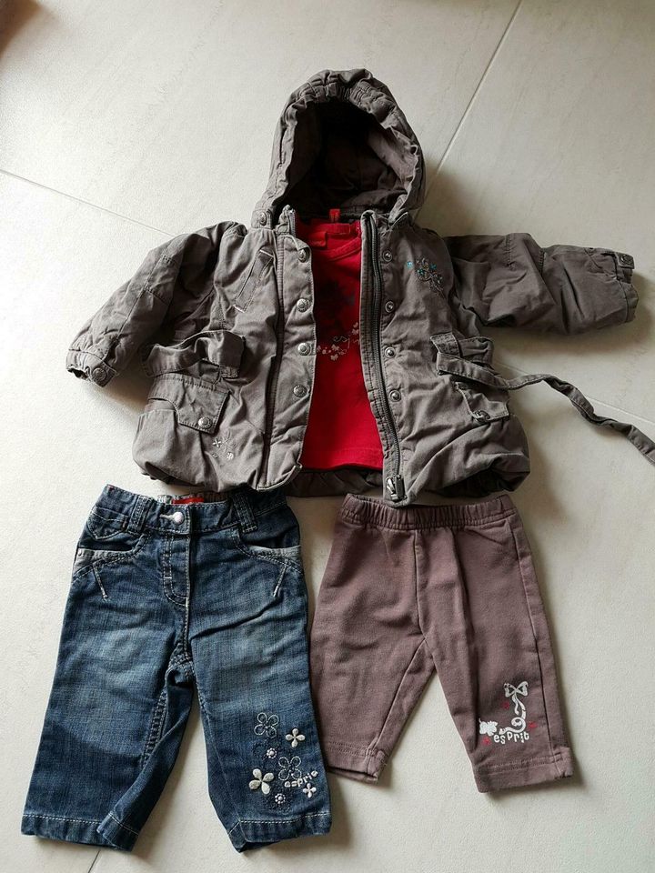 5tlgs Esprit Baby Set Gr 56 Winterjacke-Hose-Leggings-Shirt-Body in Pollenfeld