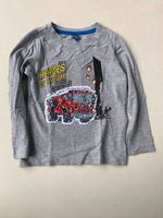 Shirt Langarm Gr. 104 grau Aufdruck und Paillettenauto Bayern - Waldbüttelbrunn Vorschau