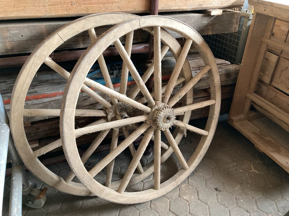 Holzwagenräder, Durchmesser 1125 mm in Wittislingen