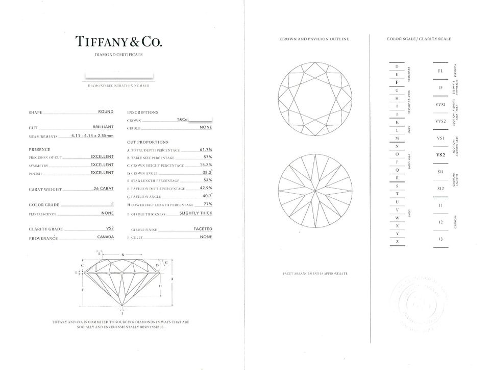 Tiffany&Co. 0.26 Karat Setting Verlobungsring, Ring, Gr. 51 in Hanau