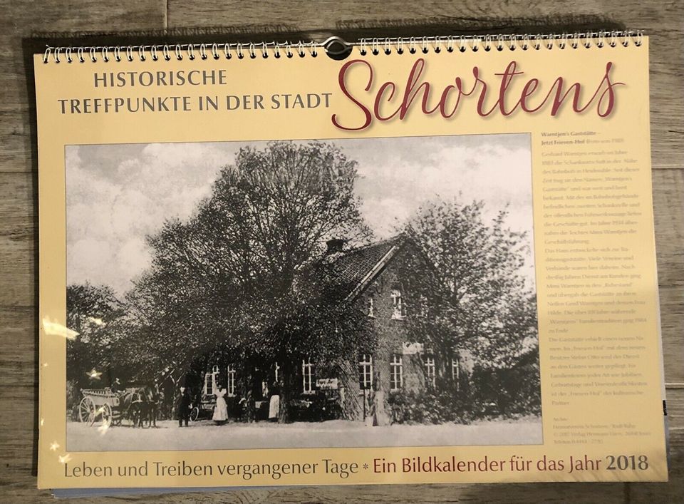Kalender „Historische Treffpunkte Schortens“ Rudi Rabe & Heimatv in Jever
