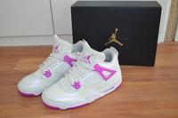 Damen Air Nike Jordan 4 Retro white violet Gr. 40 UK6 - neuwertig Hessen - Bruchköbel Vorschau