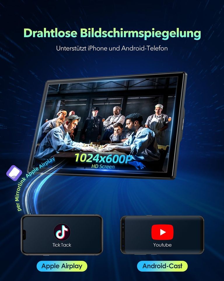 Autoradio-Display 9" mit Dashcam und Rückfahrkamera in Berlin