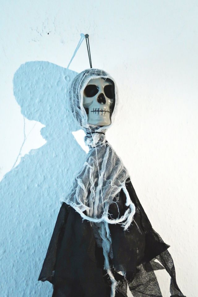 Halloween Skull Totenkopf Deko Feier Schwarz Weiß Aufhänger in Hannover