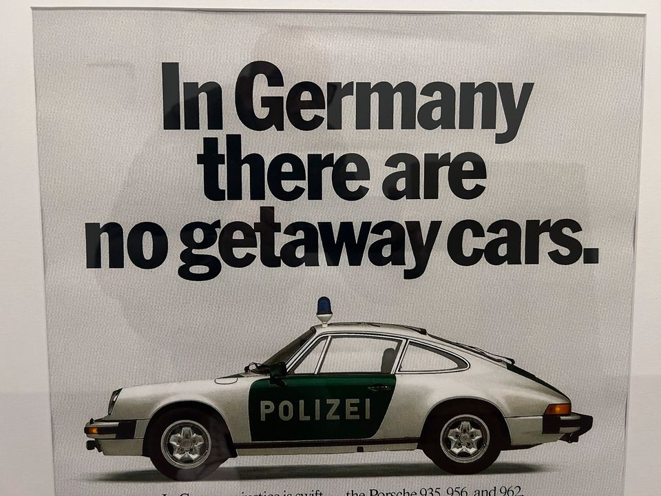 Polizei Porsche 911 USA Werbung 80er Jahre Poster Bild Plakat in Bremen