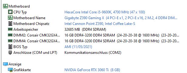 Gaming PC i5 9600k + 3060ti + 32GB Ram in Hildesheim