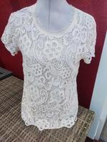 Zara spitzenshirt Creme Gr. L Bayern - Mantel Vorschau