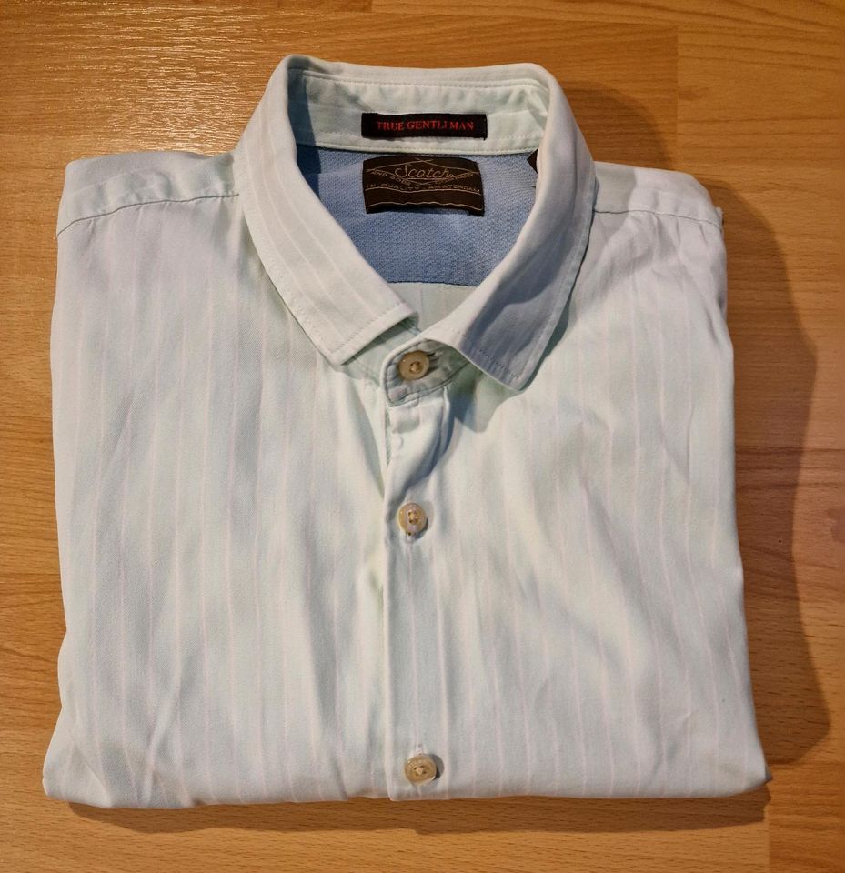 Scotch & Soda Herren Hemd M Slim Fit Popeline Grün * TOPZUSTAND * in Berlin