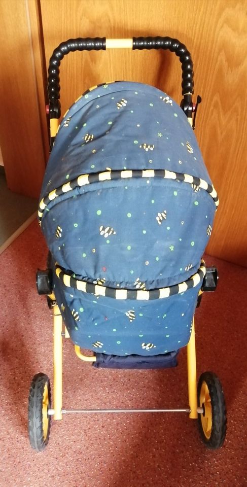 Hauk Puppen-Buggy Blau-Gelb / Maße: LxBxH 90cm/45/80 cm Neuwertig in Burtenbach