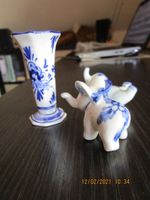 Delft Porzellan Miniaturvase und 2 Elefanten Figuren Rheinland-Pfalz - Schifferstadt Vorschau